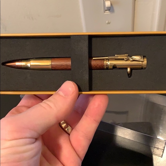 Big Shot Bolt Action Pen ( wood & brass) Rifle - Picture 3 of 5